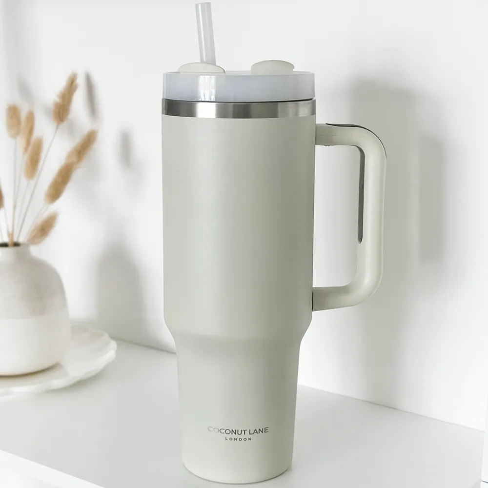 Cocopup Tumblers-Greige Stainless Steel Tumbler - By Coconut Lane
