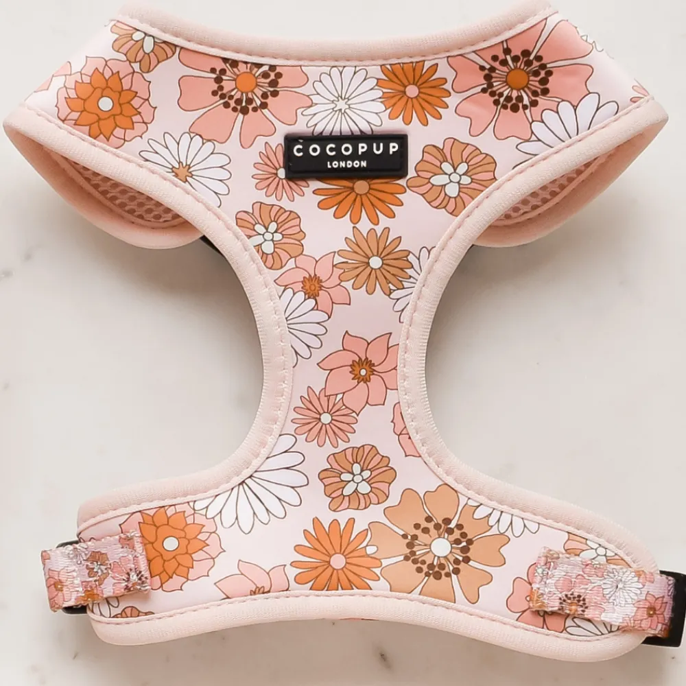 Cocopup Adjustable Neck Harnesses-Groovy Florals Adjustable Neck HARNESS