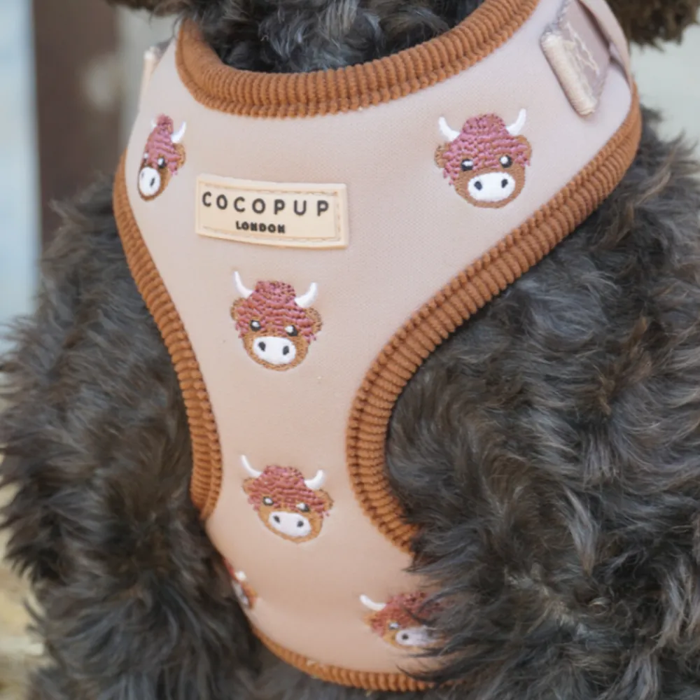 Cocopup Adjustable Neck Harnesses-Harold the Highland Cow Adjustable Neck HARNESS
