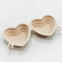 Cocopup Foldable Bowls | Foldable Bowls-Heart Collapsible Bowl - Pink