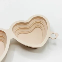 Cocopup Foldable Bowls | Foldable Bowls-Heart Collapsible Bowl - Pink