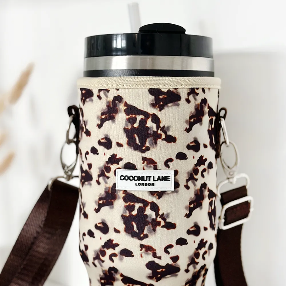 Cocopup Tumbler Carry Cases-Ivory Tort Tumbler Carry Case by Coconut Lane