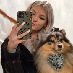 Cocopup Bandanas-Khaki Leopard Bandana