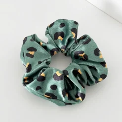 Cocopup Scrunchies-Khaki Leopard Scrunchie by Coconut Lane