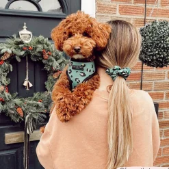 Cocopup Scrunchies-Khaki Leopard Scrunchie by Coconut Lane