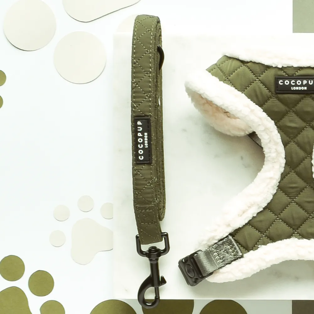 Cocopup Leads-Khaki Quilted Lead