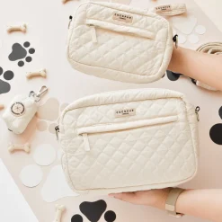 Cocopup Large Dog Walking Bags-Large Dog Walking Bag - Cream Quilted