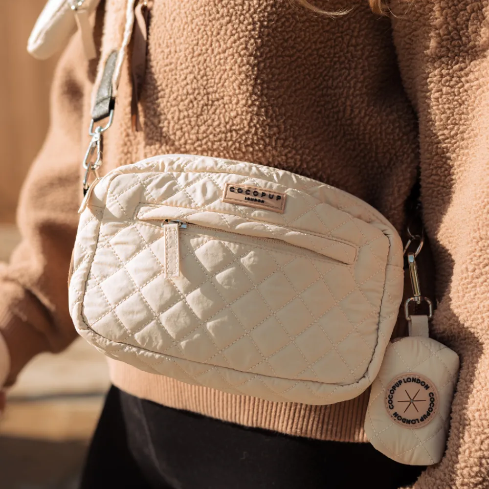 Cocopup Large Dog Walking Bags-Large Dog Walking Bag - Cream Quilted