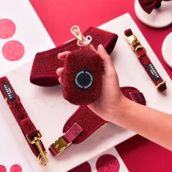 Cocopup Poop Bag Holders | Poop Bag Holders-Limited Edition Burgundy Sparkle Pup Poop Bag Holder