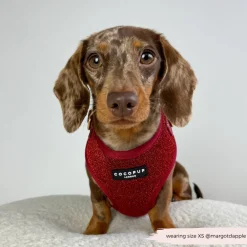 Cocopup Adjustable Neck Harnesses-Limited Edition Burgundy Sparkle Pup Adjustable Neck HARNESS