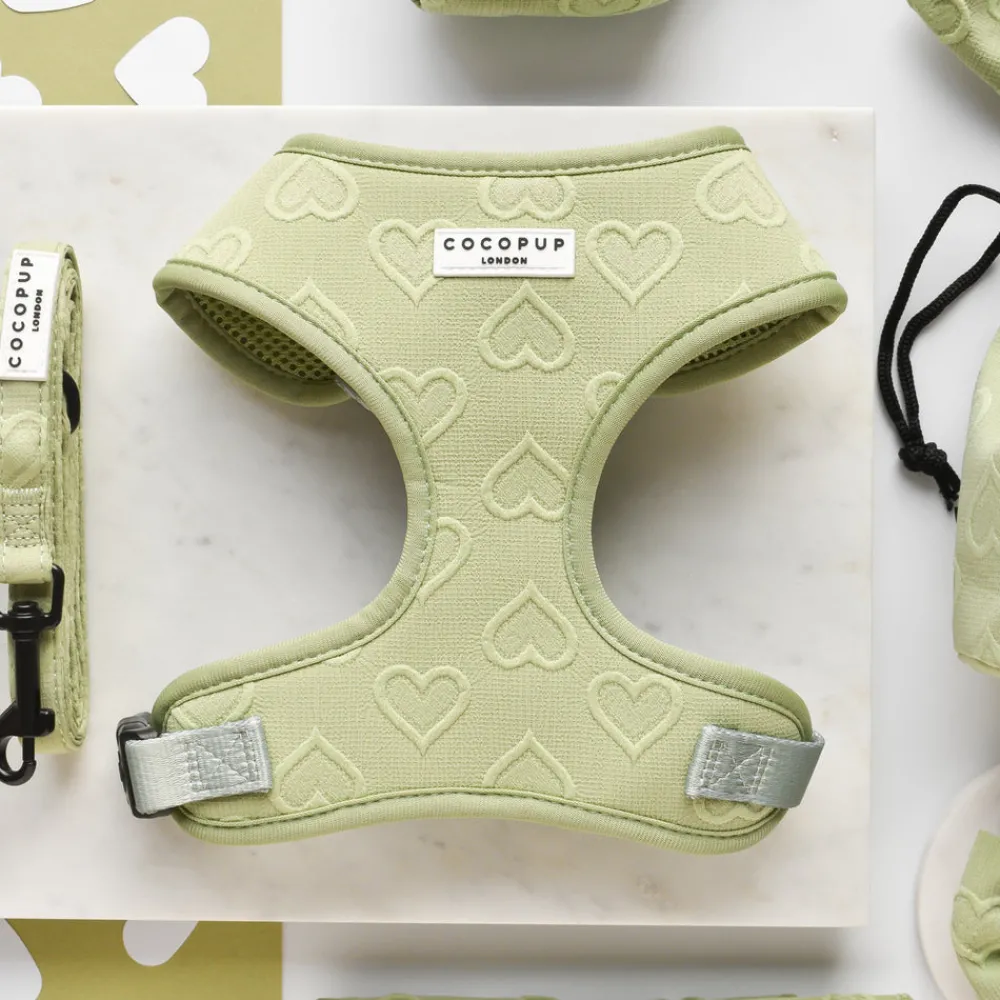 Cocopup Adjustable Neck Harnesses-Luxe Adjustable Neck HARNESS - Sage Heart