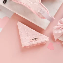 Cocopup Bandanas-Luxe Bandana - Baby Pink Heart