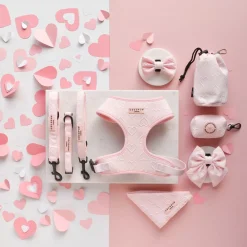 Cocopup Bandanas-Luxe Bandana - Baby Pink Heart