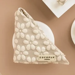 Cocopup Bandanas-Luxe Bandana - Mocha Flower