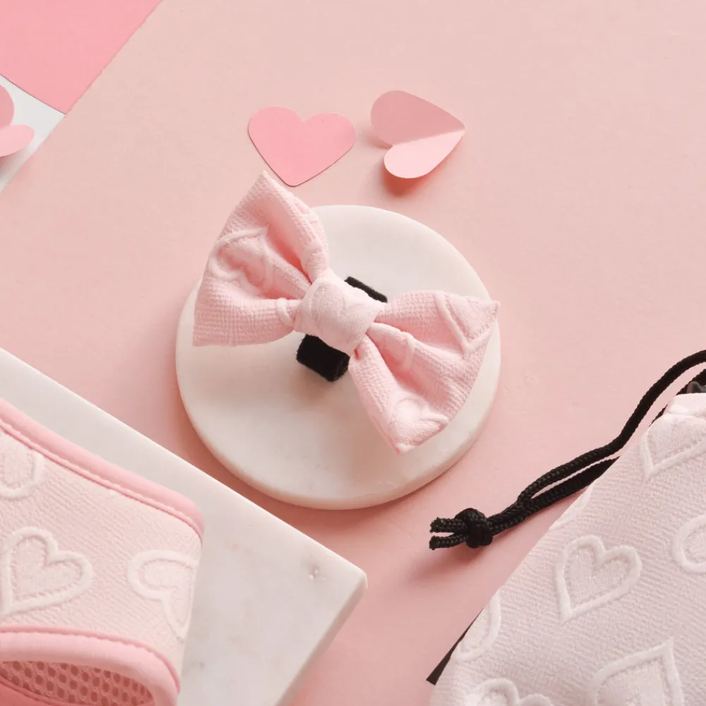 Cocopup Bow Ties-Luxe Bow Tie - Baby Pink Heart