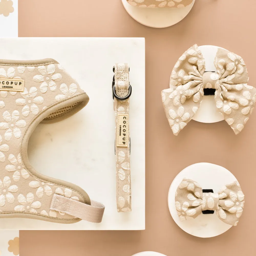 Cocopup Puppy Leads & Collars | Collars-Luxe COLLAR - Mocha Flower