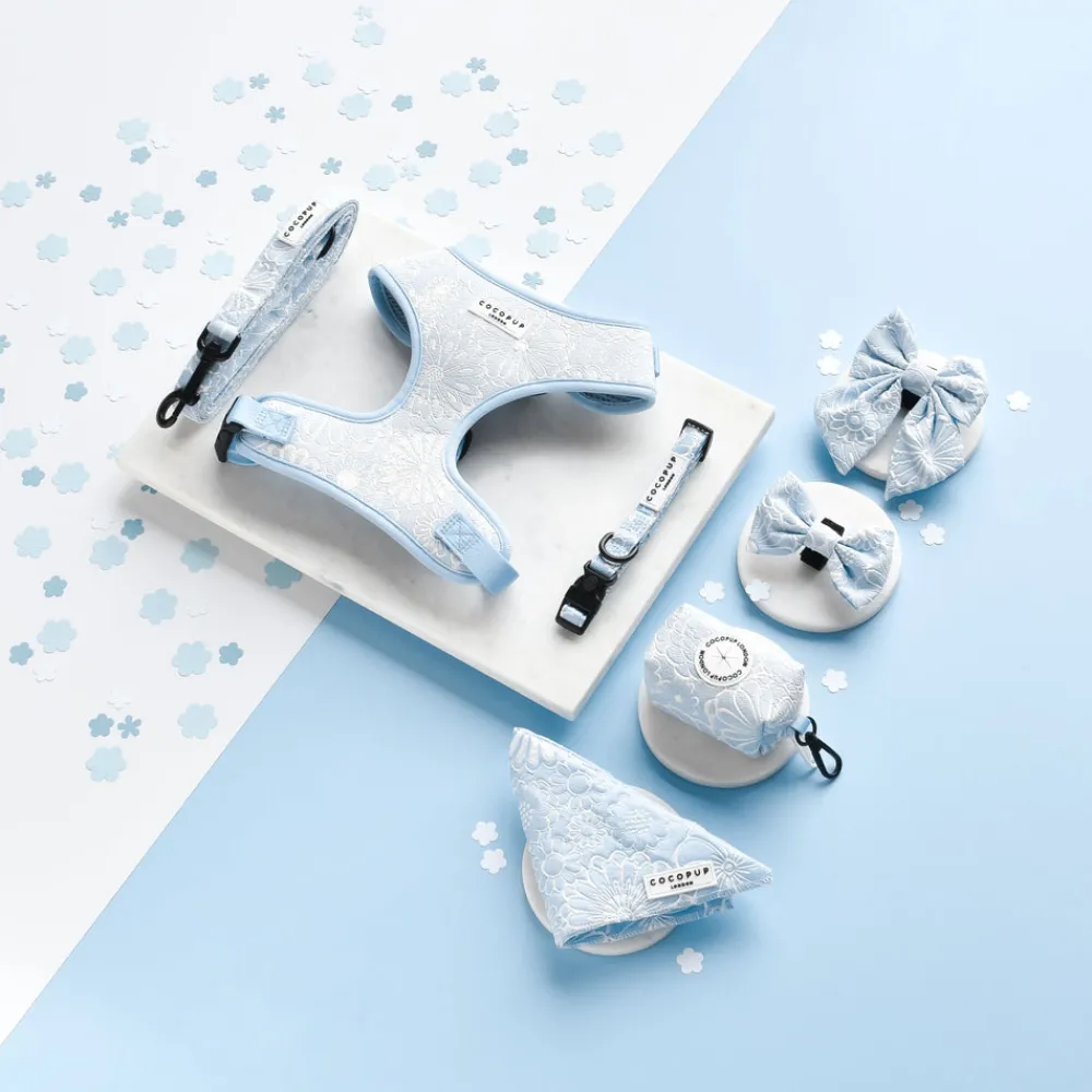 Cocopup Leads-Luxe Lead - Baby Blue Flower