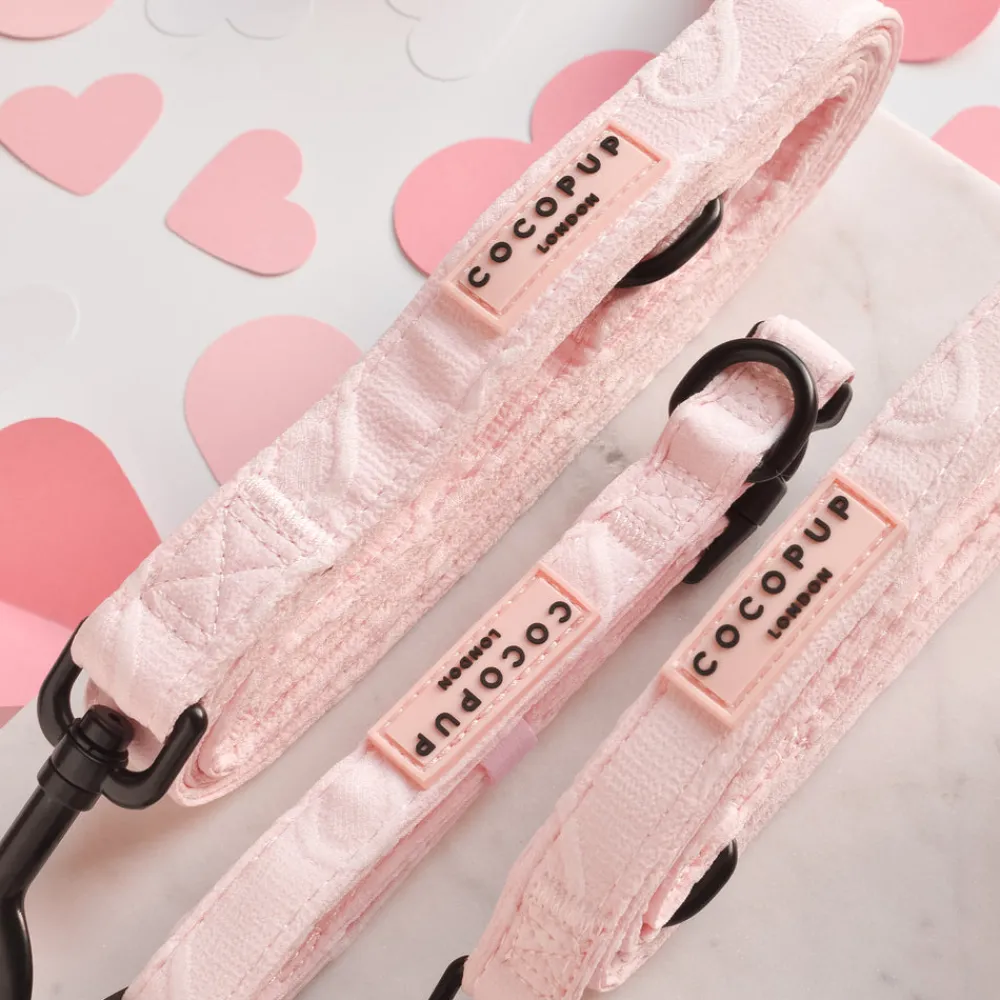 Cocopup Leads-Luxe Lead - Baby Pink Heart