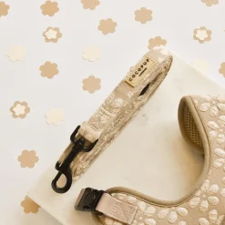 Cocopup Leads | Puppy Leads & Collars-Luxe Mocha Flower Lead - Puppy