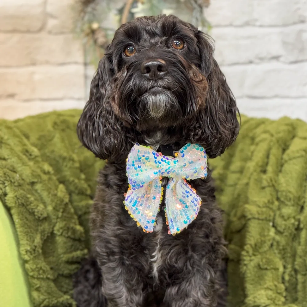 Cocopup Sailor Bow Ties-LUXE Party Holographic Sequin Sailor Bow Tie