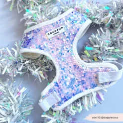 Cocopup Adjustable Neck Harnesses | Special Occassion Harnesses ✨-LUXE Party Holographic Sequin HARNESS