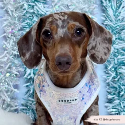 Cocopup Adjustable Neck Harnesses | Special Occassion Harnesses ✨-LUXE Party Holographic Sequin HARNESS