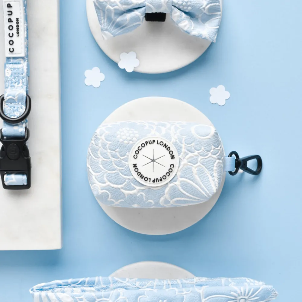 Cocopup Poop Bag Holders | Poop Bag Holders-Luxe Poop Bag Holder - Baby Blue Flower