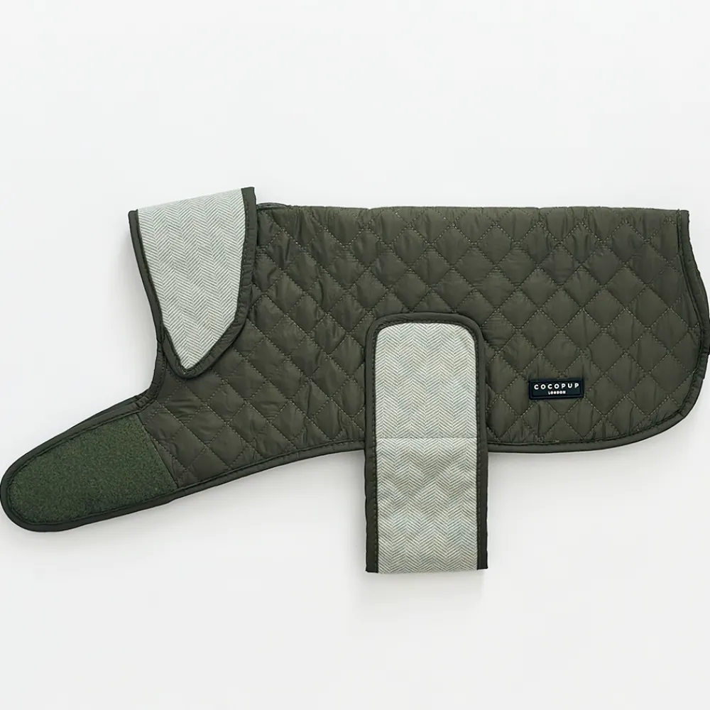 Cocopup Coats ❄️-LUXE Quilted Dog Coat - Country Khaki