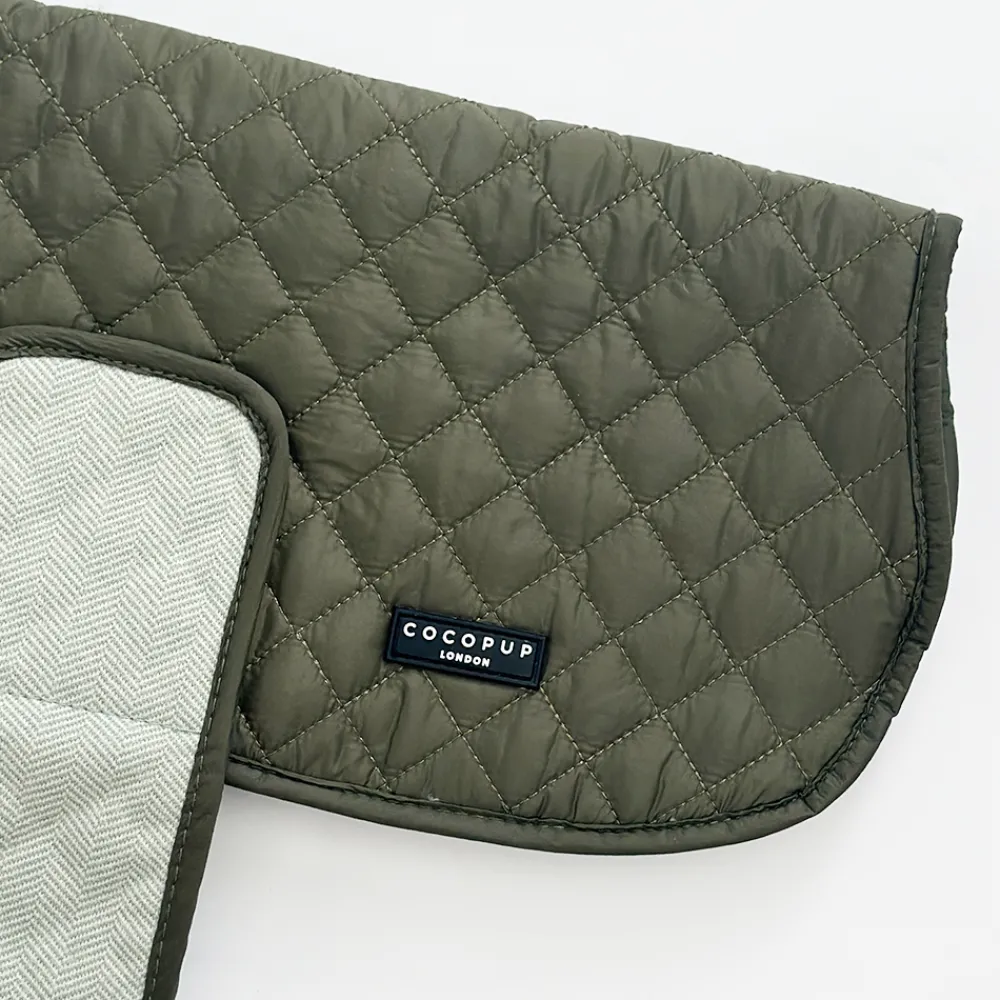 Cocopup Coats ❄️-LUXE Quilted Dog Coat - Country Khaki