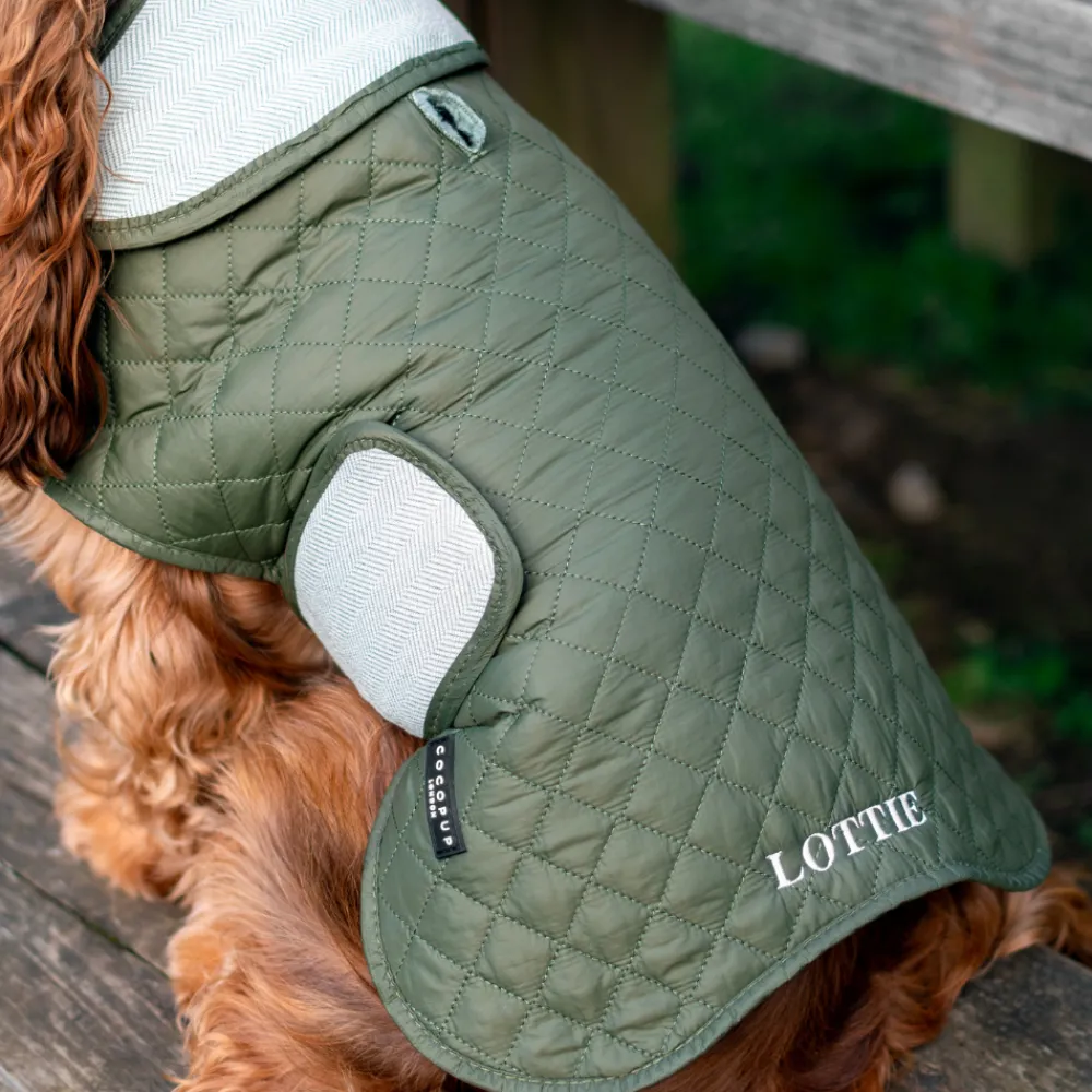 Cocopup Coats ❄️-LUXE Quilted Dog Coat - Country Khaki