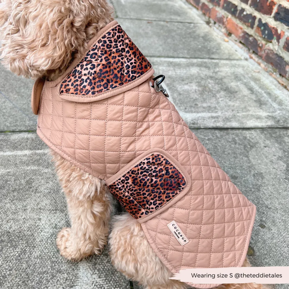 Cocopup Coats ❄️-LUXE Quilted Dog Coat - Leopard Pup