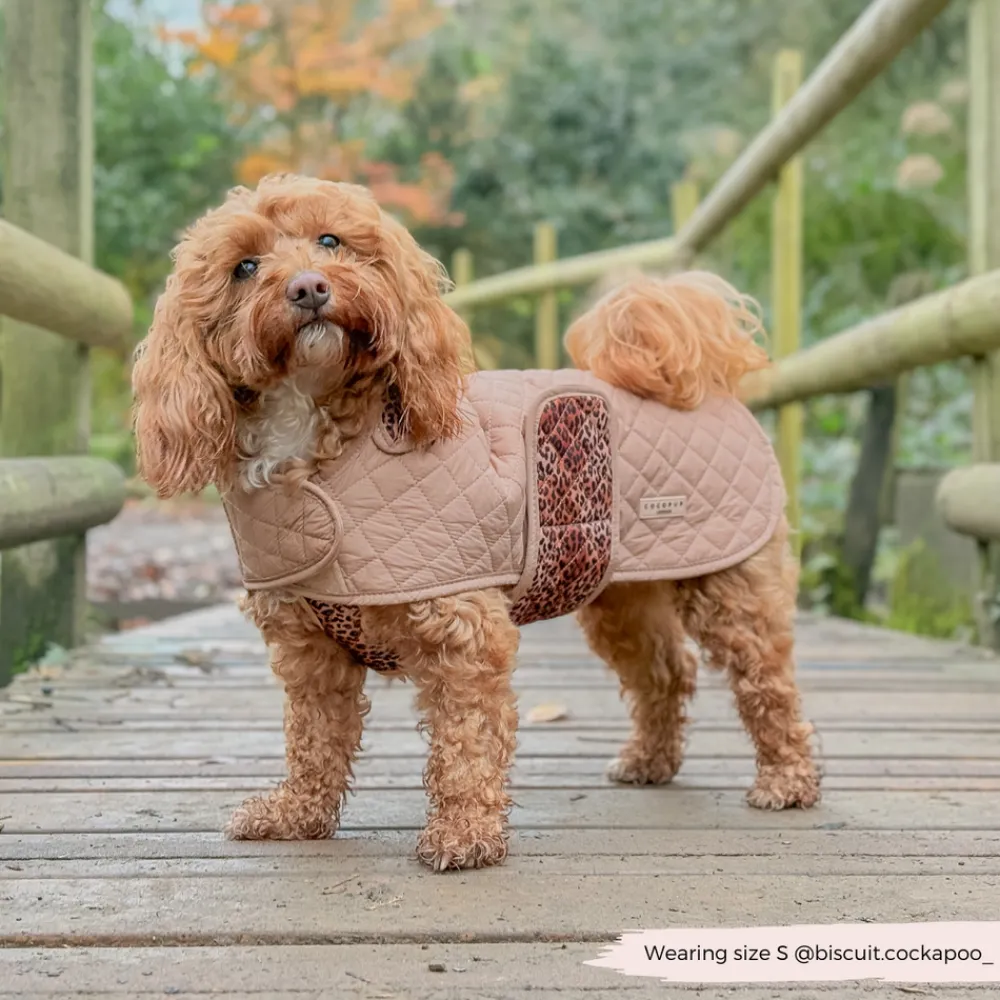 Cocopup Coats ❄️-LUXE Quilted Dog Coat - Leopard Pup