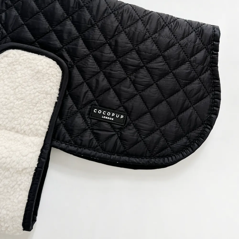 Cocopup Coats ❄️-LUXE Quilted Dog Coat - Midnight Black
