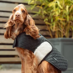 Cocopup Coats ❄️-LUXE Quilted Dog Coat - Midnight Black