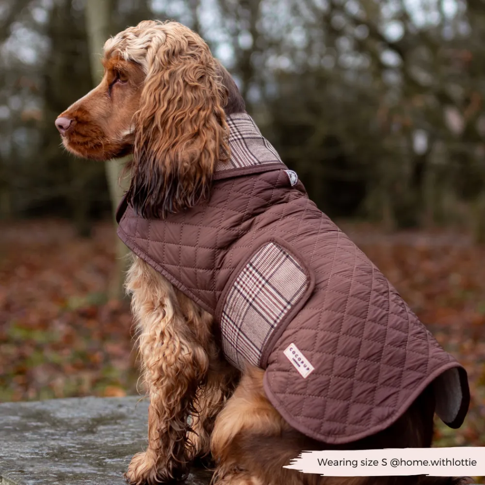 Cocopup Coats ❄️-LUXE Quilted Dog Coat - Pup Plaid