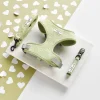 Cocopup Adjustable Harness Bundles-Luxe Sage Heart Adjustable Neck Harness, Lead & Collar Bundle