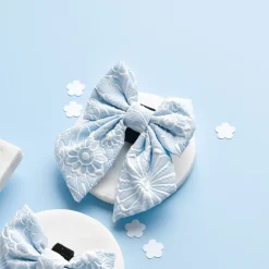 Cocopup Sailor Bow Ties-Luxe Sailor Bow Tie - Baby Blue Flower