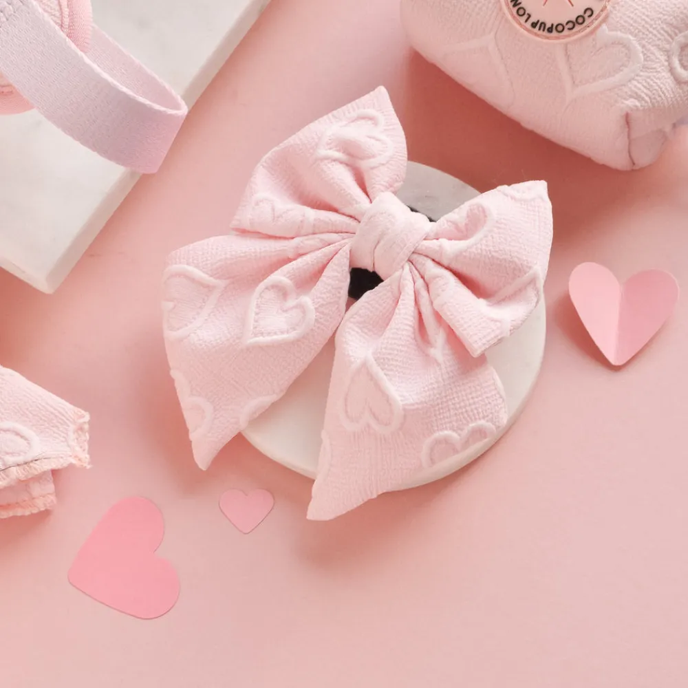 Cocopup Sailor Bow Ties-Luxe Sailor Bow Tie - Baby Pink Heart