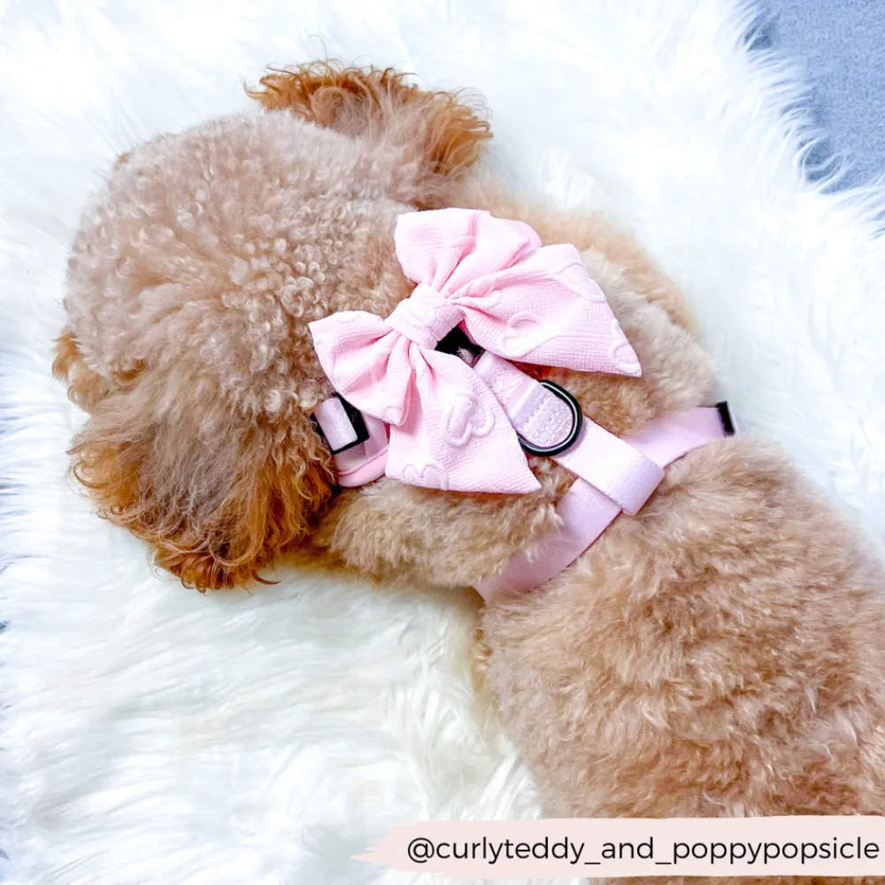 Cocopup Sailor Bow Ties-Luxe Sailor Bow Tie - Baby Pink Heart