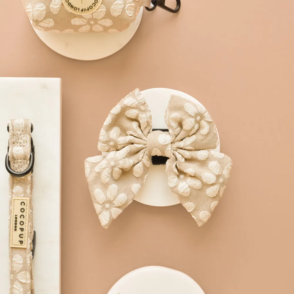 Cocopup Sailor Bow Ties | Bow Ties-Luxe Sailor Bow Tie - Mocha Flower