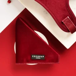 Cocopup Bandanas-LUXE Velvet Bandana - Berry Red