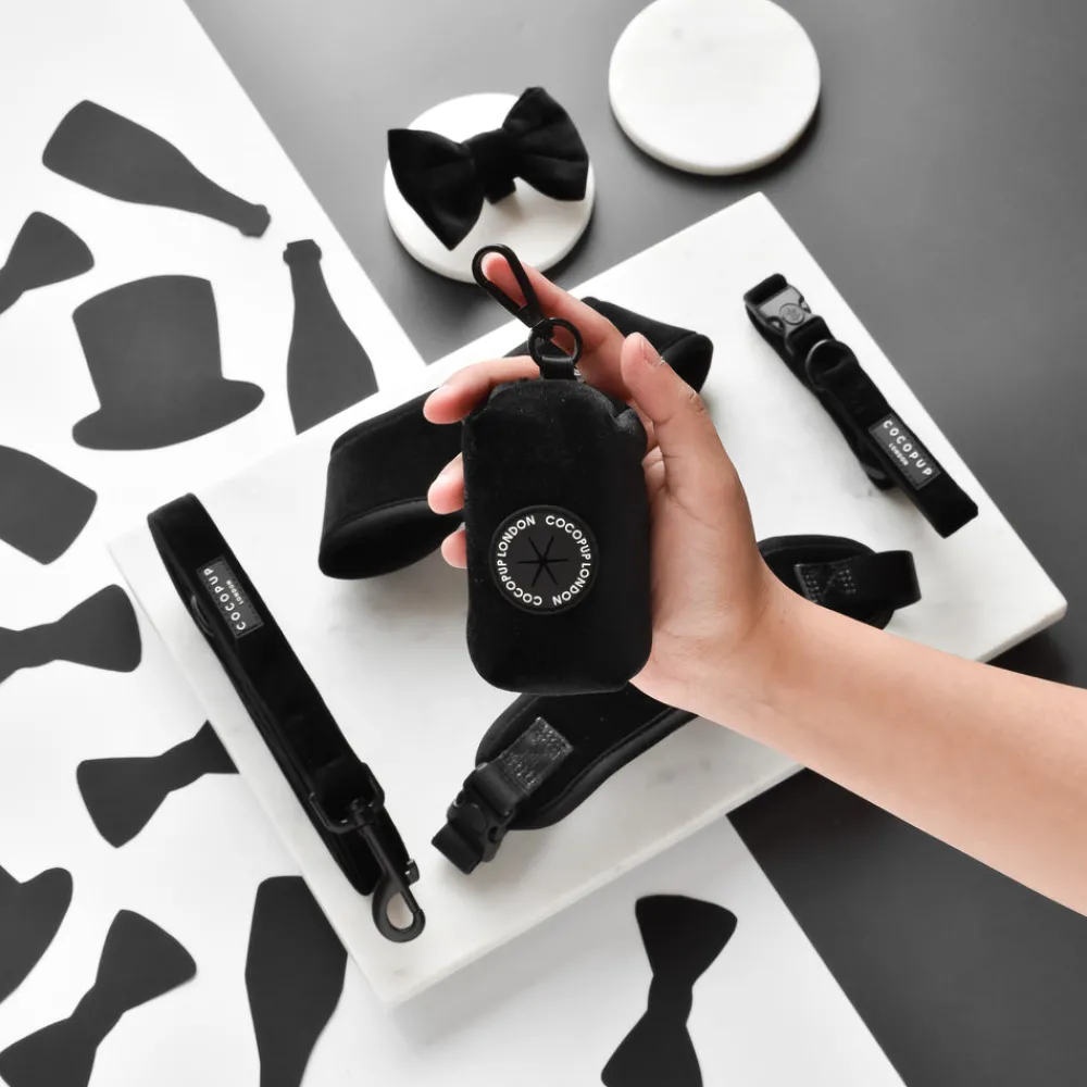 Cocopup Poop Bag Holders | Poop Bag Holders-Luxe Velvet Poop Bag Holder - Noir