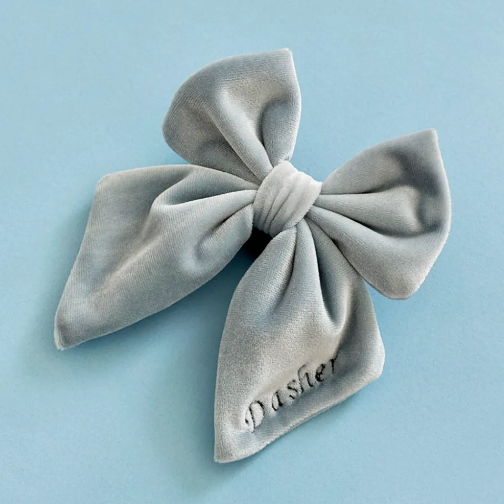 Cocopup Sailor Bow Ties | Personalised Sailor Bow Ties ð-Luxe Velvet Sailor Bow Tie - Baby Blue