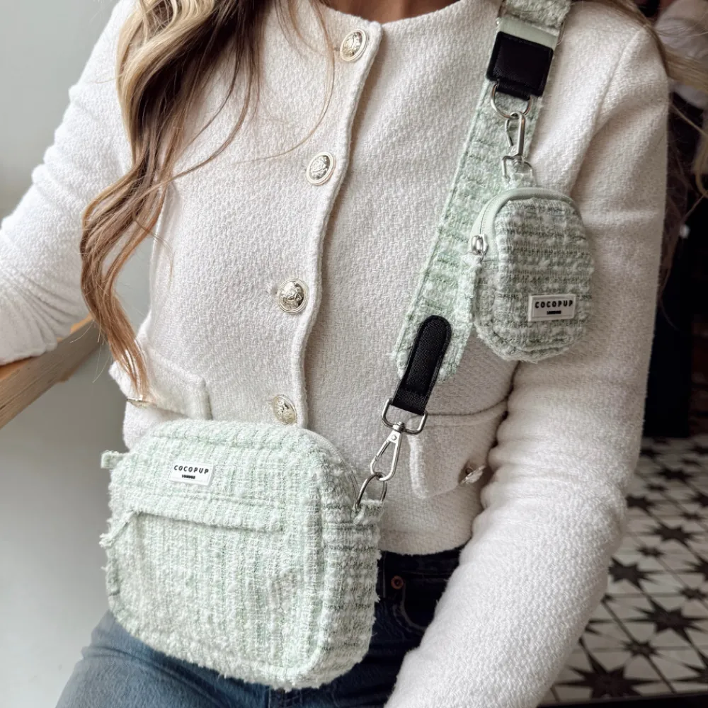 Cocopup Classic Bag Bundles-Matcha Textured Tweed Dog Walking Bag Bundle - Matcha Textured Tweed