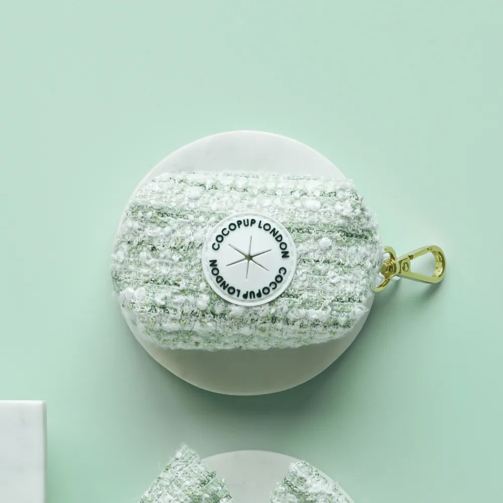 Cocopup Poop Bag Holders | Poop Bag Holders-Matcha Textured Tweed Poop Bag Holder