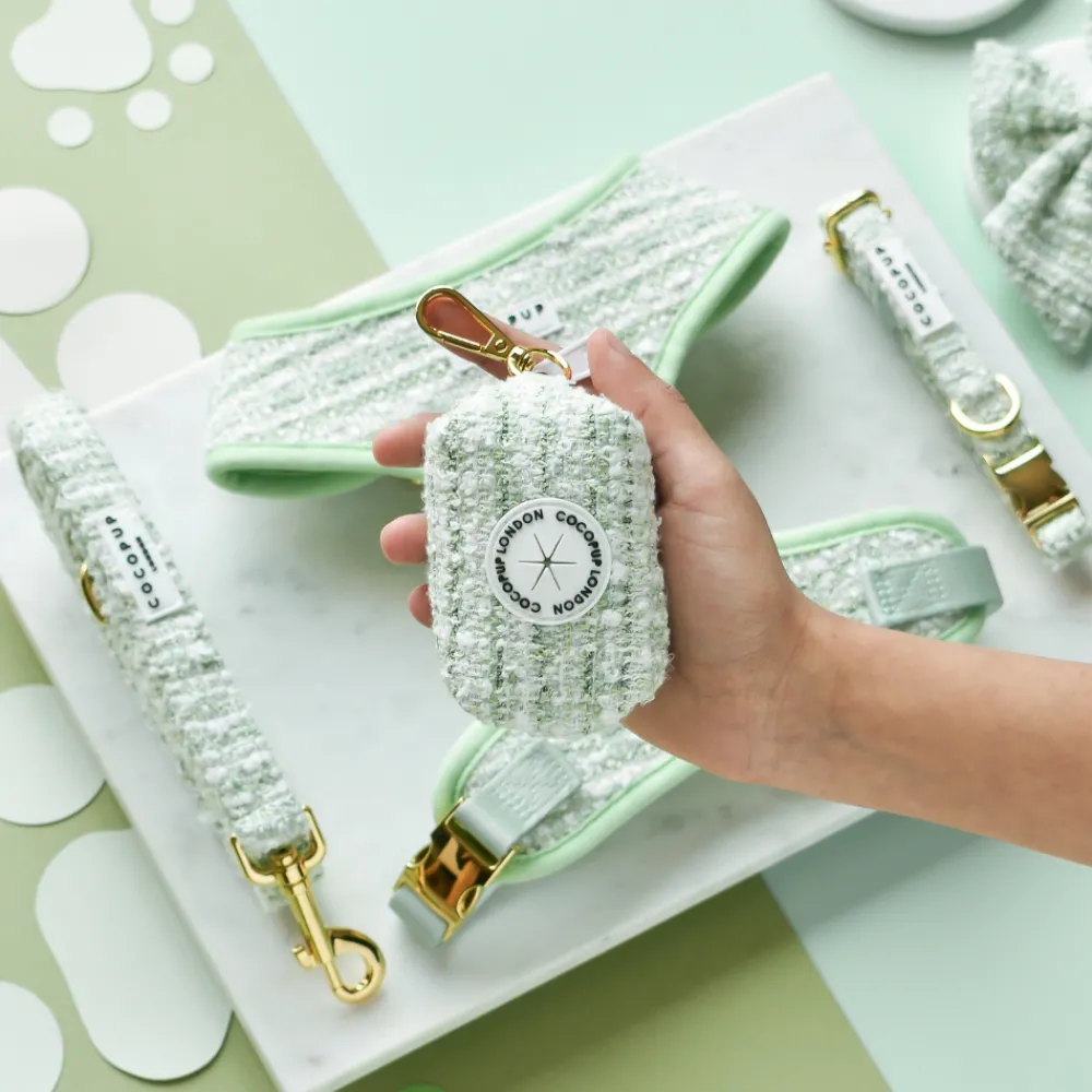 Cocopup Poop Bag Holders | Poop Bag Holders-Matcha Textured Tweed Poop Bag Holder