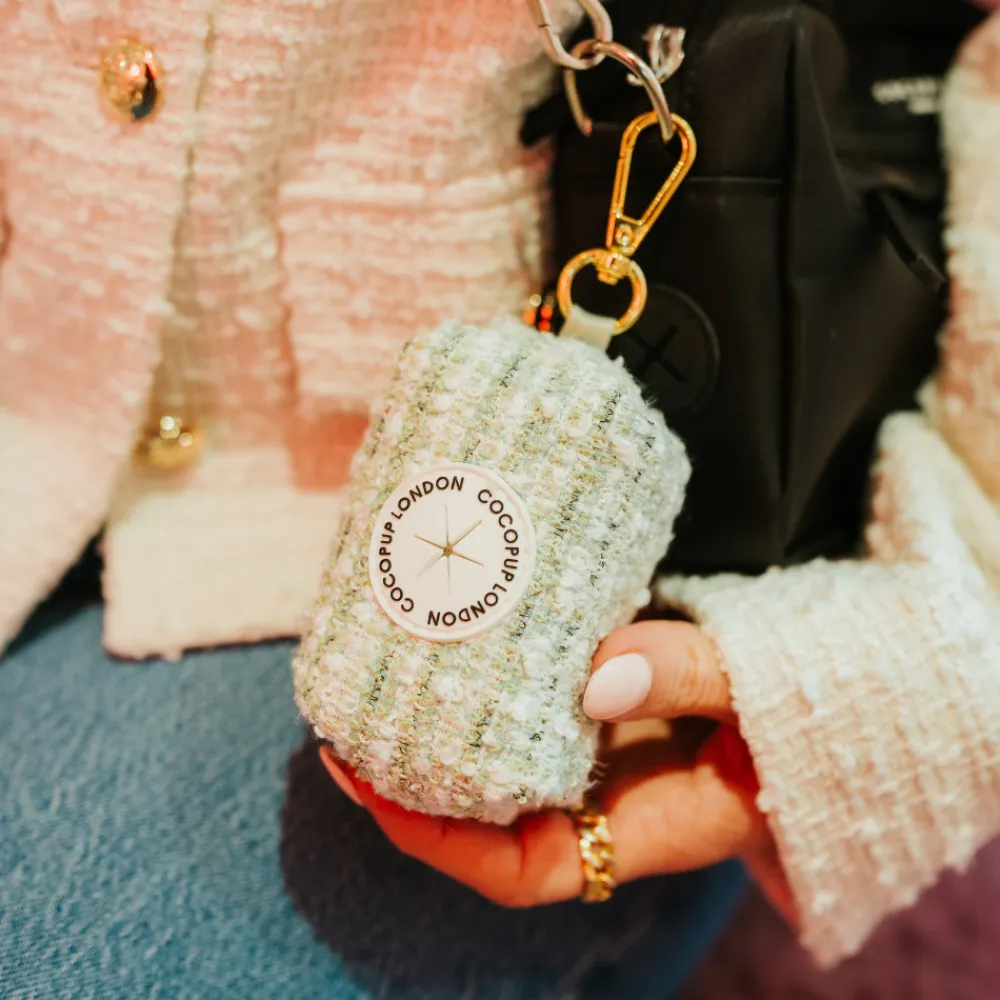 Cocopup Poop Bag Holders | Poop Bag Holders-Matcha Textured Tweed Poop Bag Holder