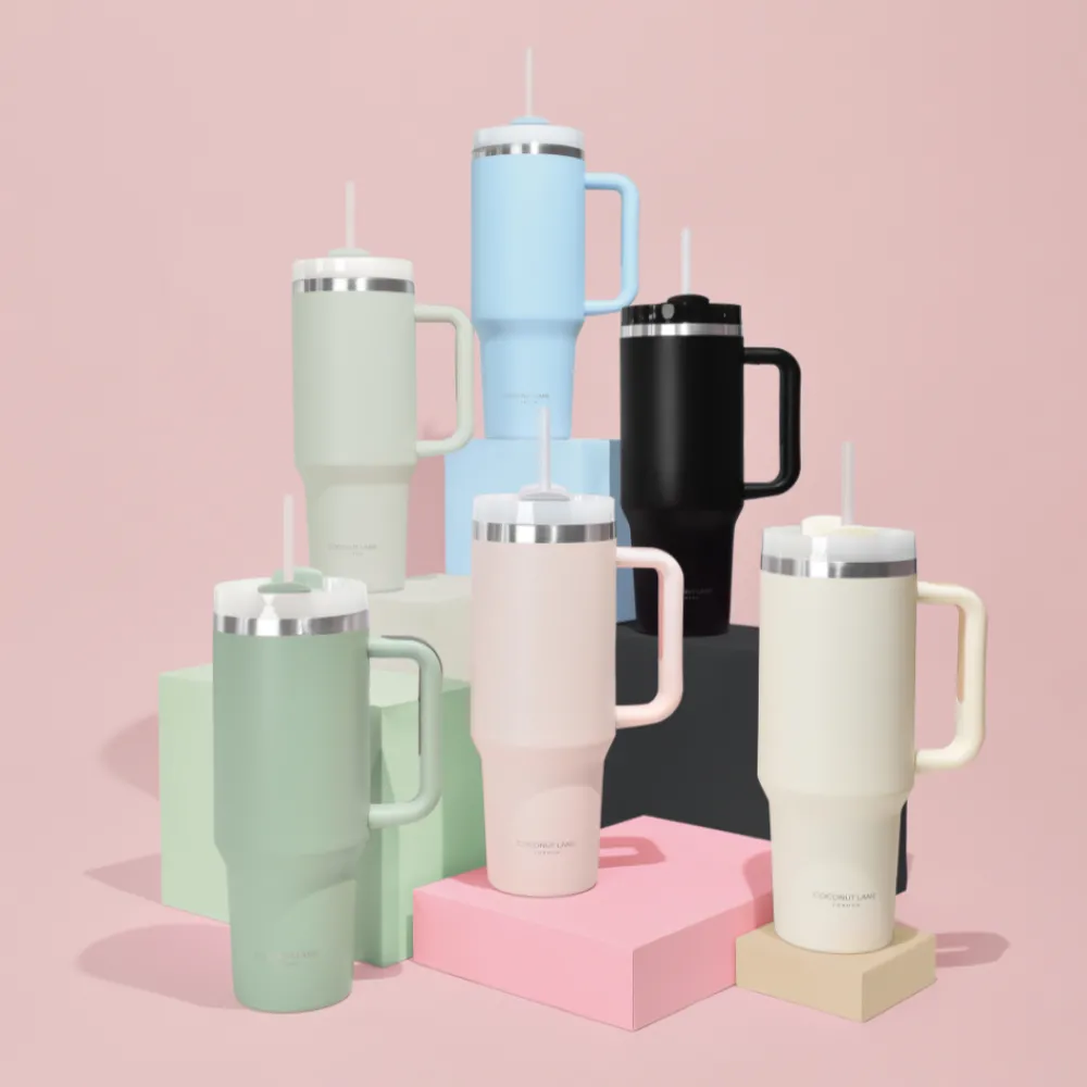 Cocopup Tumblers-Milky Coconut Stainless Steel Tumbler - By Coconut Lane