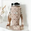 Cocopup Tumbler Carry Cases-Mocha Flower Tumbler Carry Case by Coconut Lane