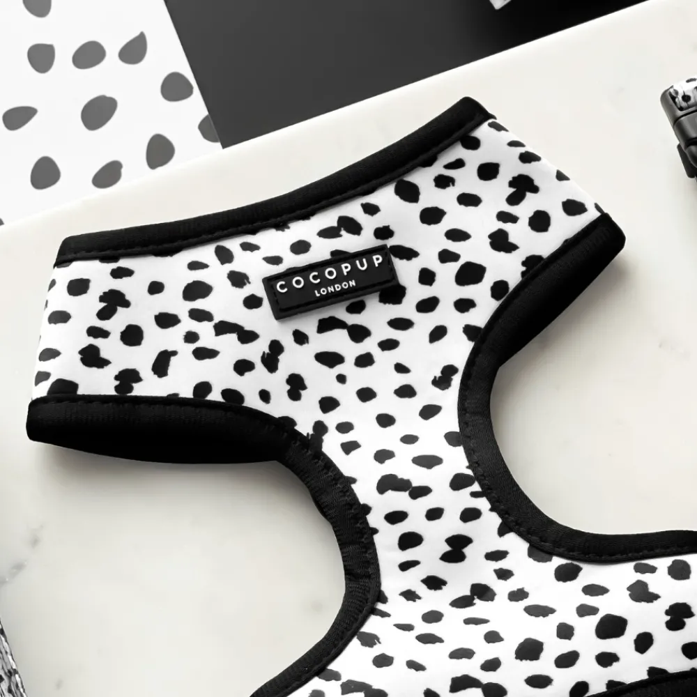 Cocopup Adjustable Neck Harnesses-Monochrome Spots Adjustable Neck HARNESS